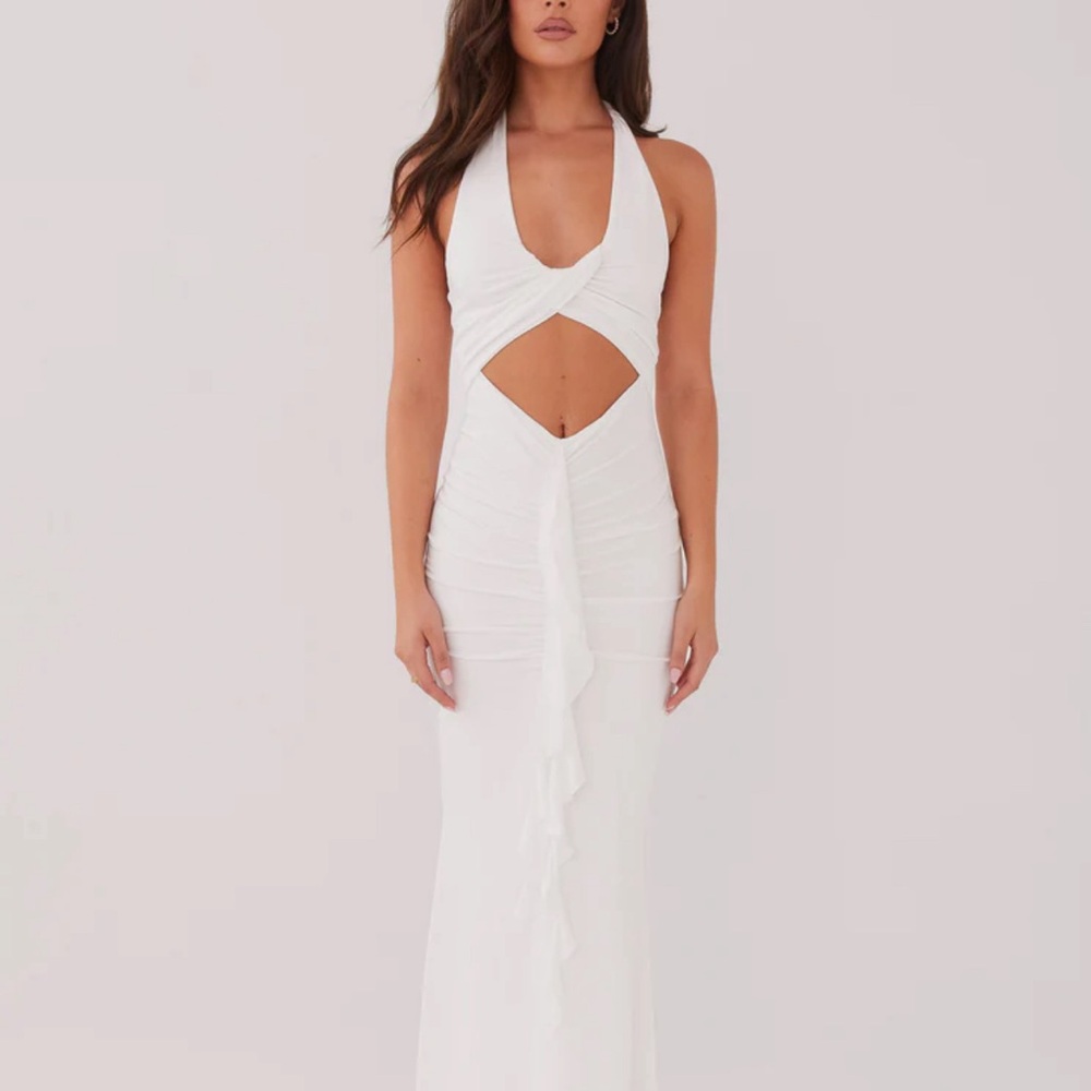 White Halter Peppermayo Dress